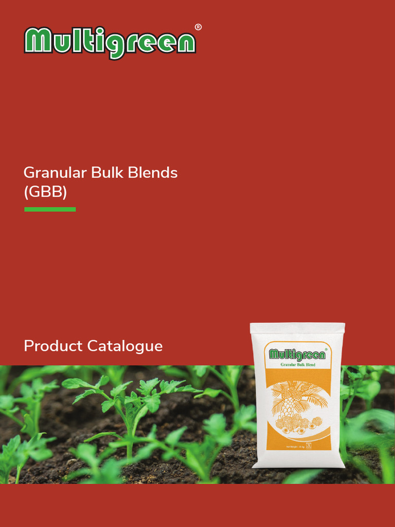 Multigreen Granular Bulk Blends Family Catalogue | PDF | Fertilizer ...