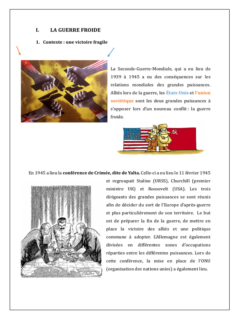 Comprendre la Guerre Froide en 7 Points | PDF | Guerre froide | Bloc de ...