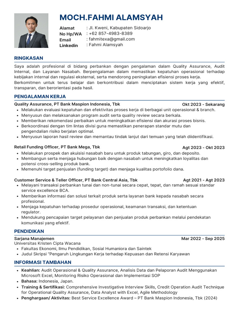CV - Fahmi Alamsyah | PDF