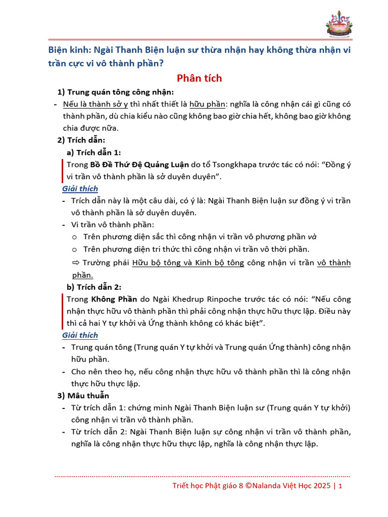 Bt 18 - ngài Thanh Biện - vi Trần Cực Vi Vtp | PDF