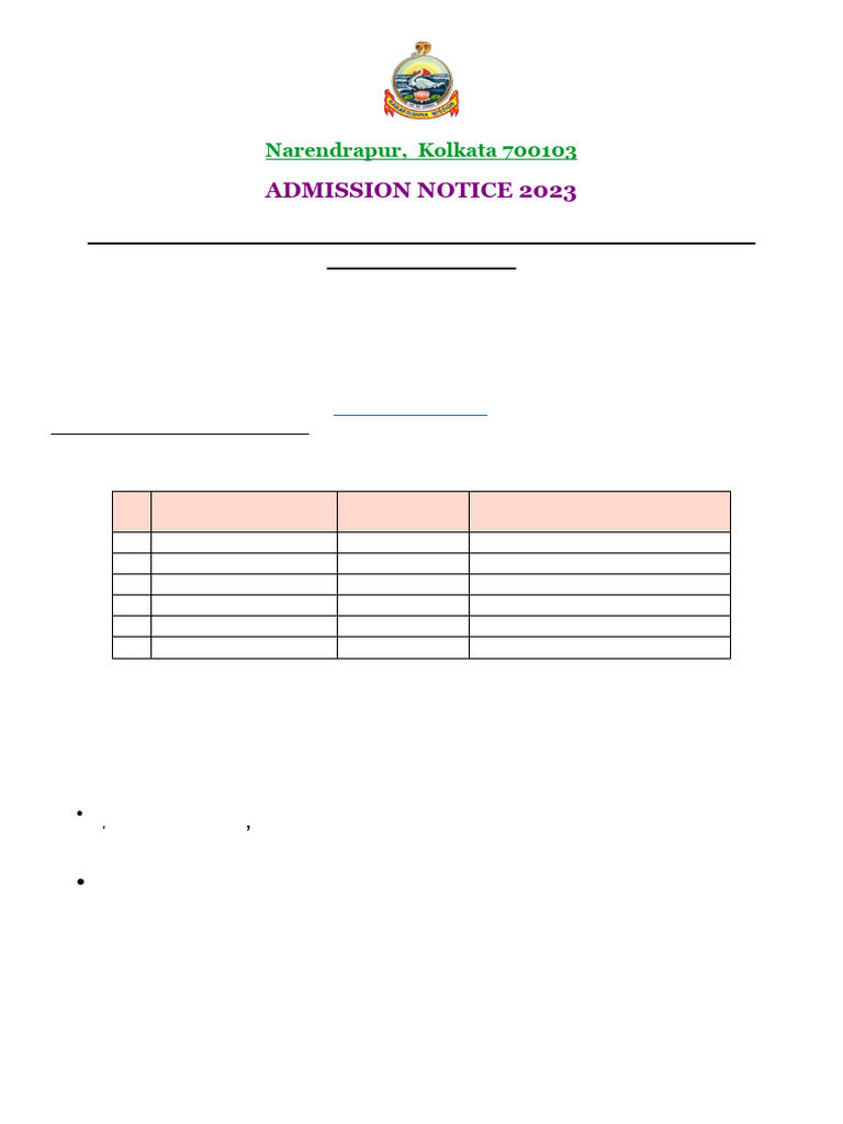 PG Admission Notice 2023 for Male Candidates | PDF