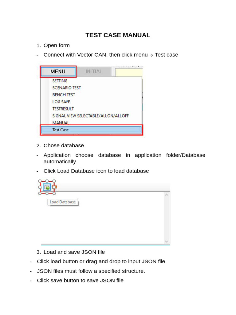 Test Case Manual for JSON File Testing | PDF