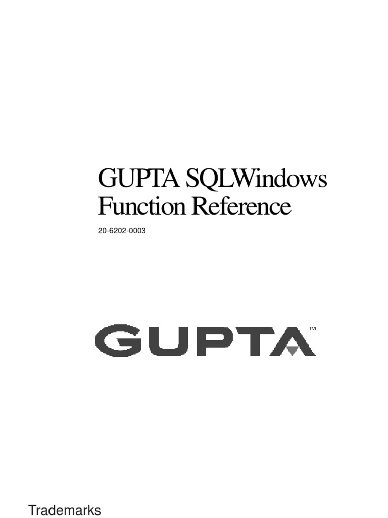 Gupta Sql Windows _ SQL Windows Books – FQDA
