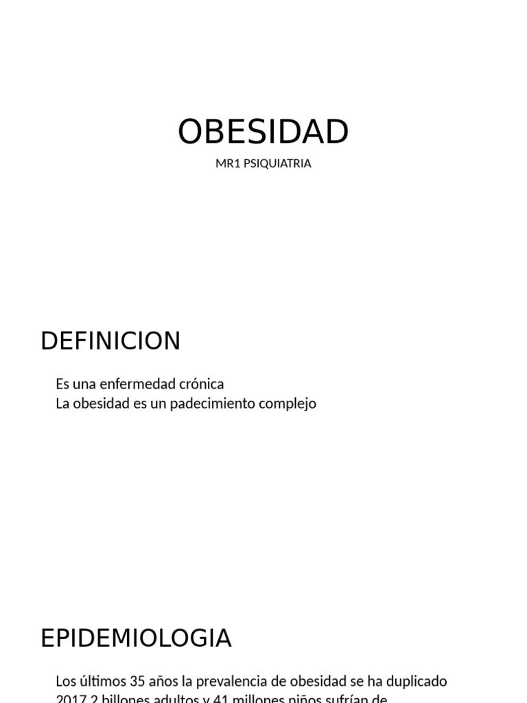OBESIDAD | PDF | Obesidad | Exceso de peso