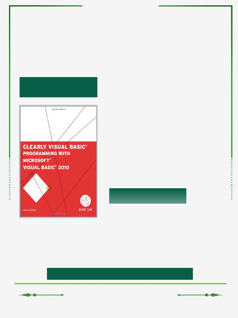 Clearly Visual Basic Programming with Microsoft Visual Basic 2010 2nd ...