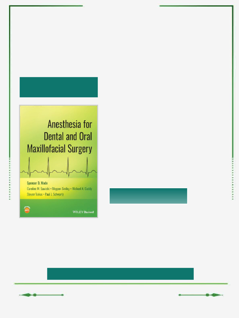 Anesthesia for Dental and Oral Maxillofacial Surgery 1st Edition ...