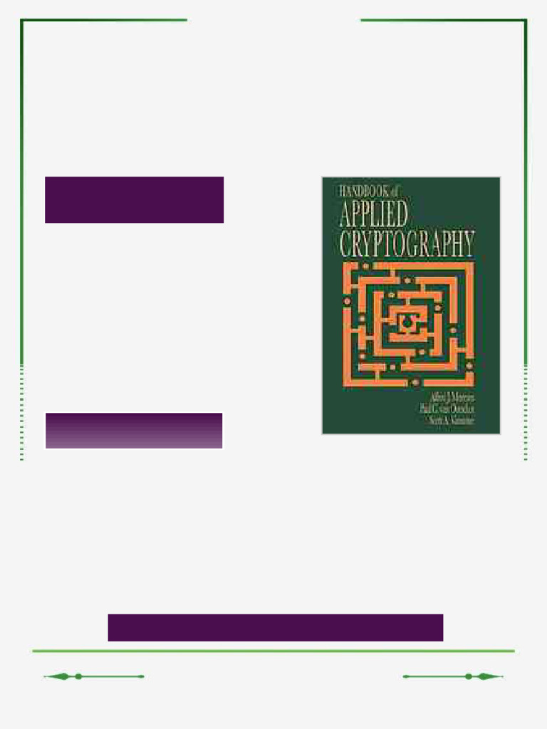 Handbook of Applied Cryptography 5th Ed Edition Menezes Ebook Online Full  Version | PDF | Prime Number | Cipher