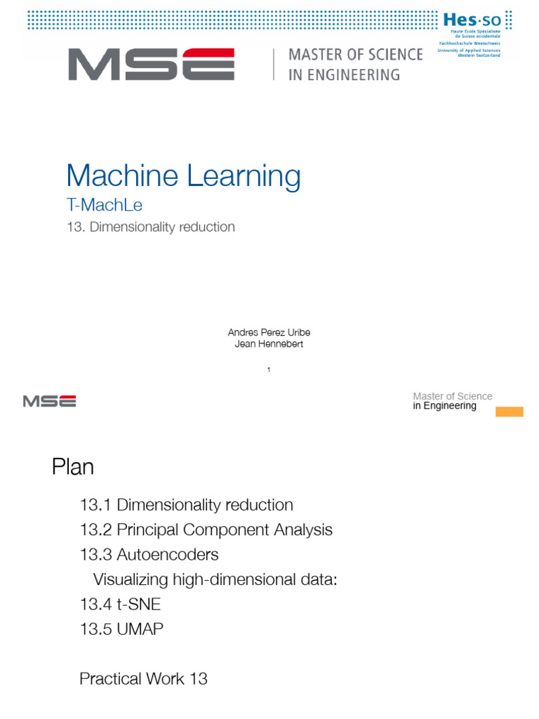 Dimensionality Reduction Techniques in ML | PDF | Principal Component ...
