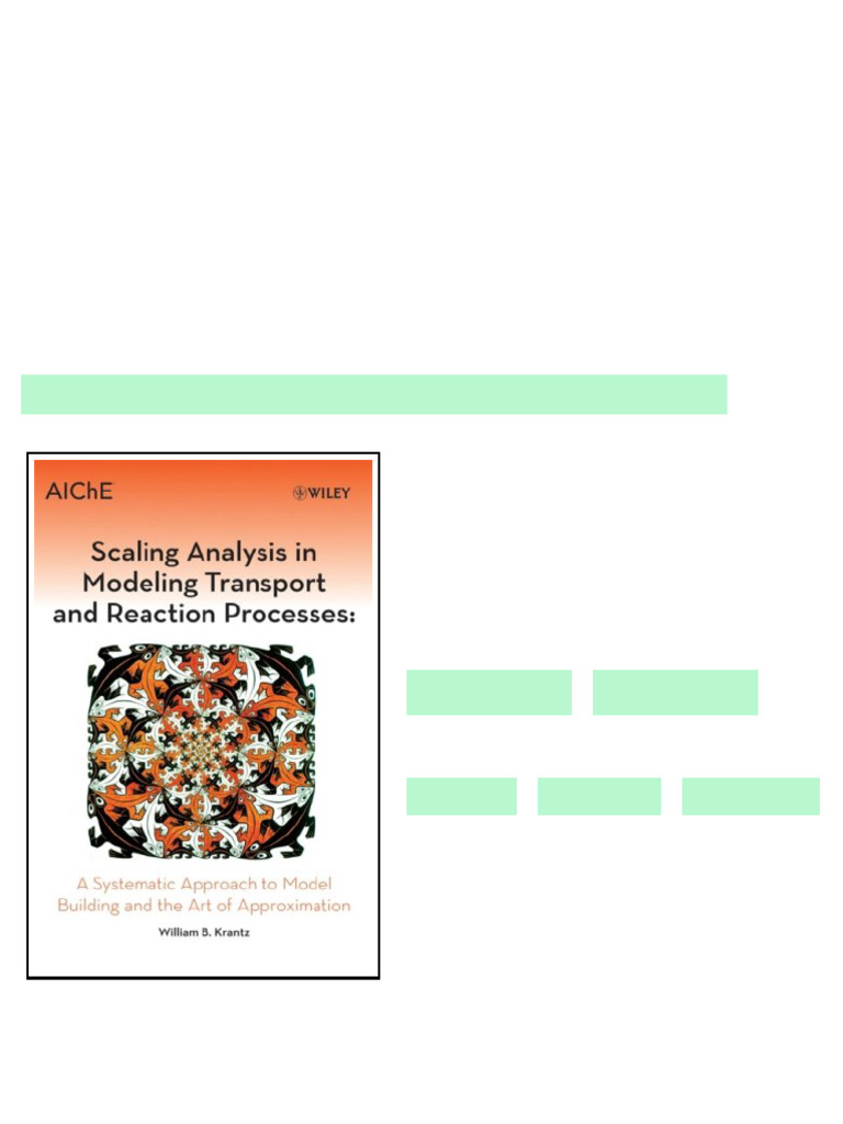 (Ebook) Scaling Analysis in Modeling Transport and Reaction Processes ...