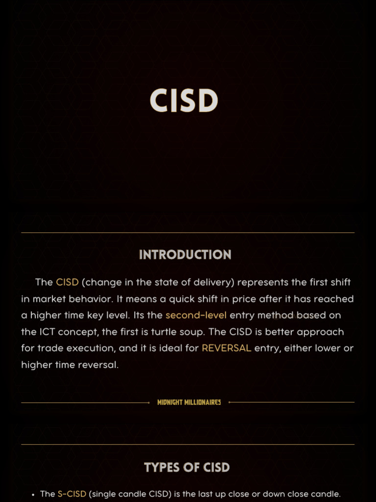 Understanding CISD Trading Strategies | PDF | Market Trend