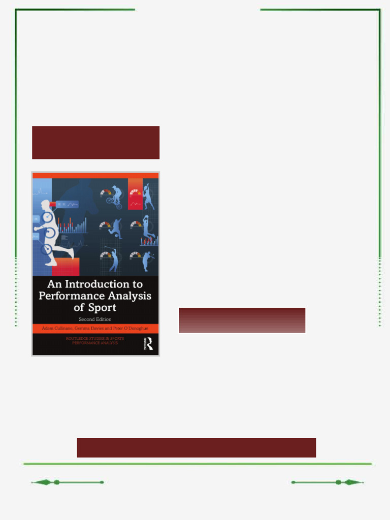 An Introduction to Performance Analysis of Sport 2nd Edition Adam ...