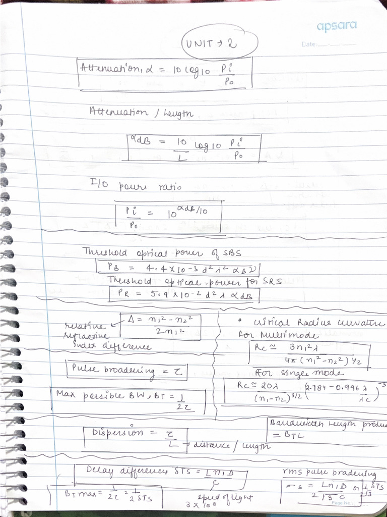 Unit 2 Formula | PDF
