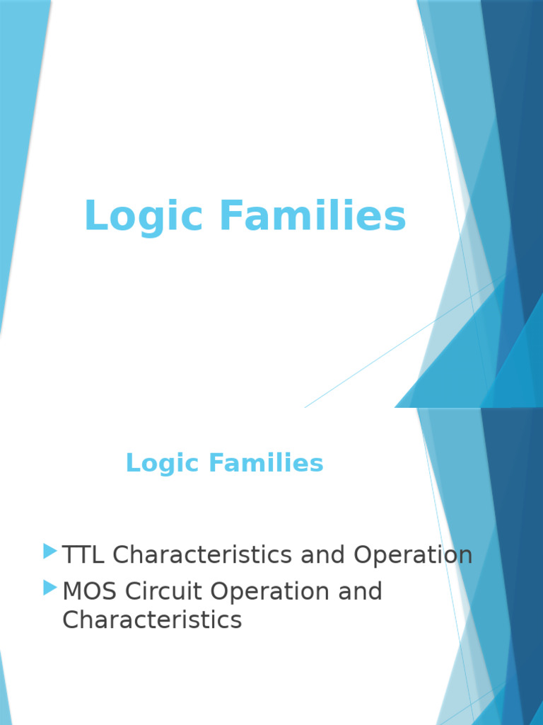 TTL and MOS Circuit Families Overview | PDF | Mosfet | Logic Gate
