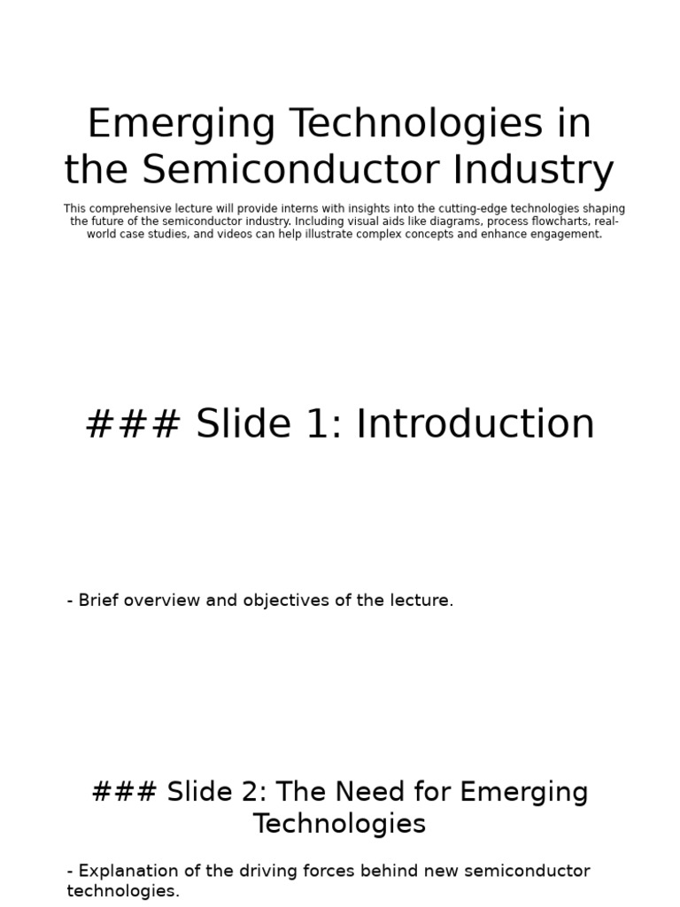 Emerging Semiconductor Technologies Overview | PDF | Computing ...