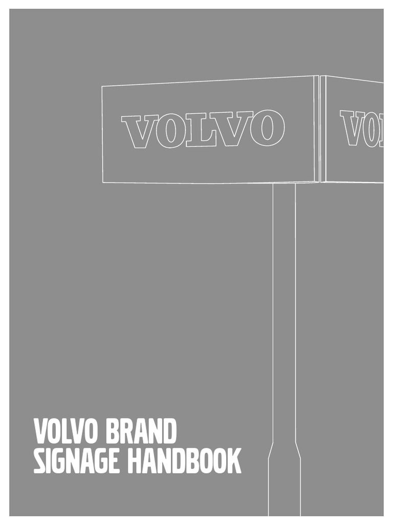 Volvo Brand Signage Handbook Guide | PDF | Flag | Inch