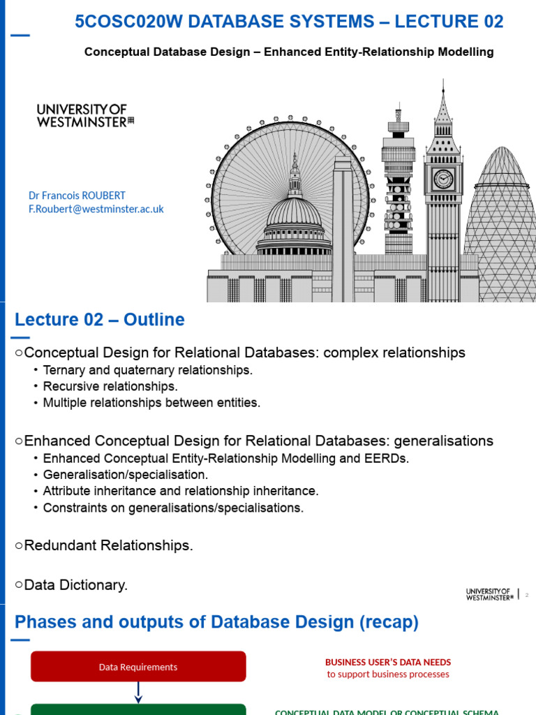 Enhanced E-R Modelling in Databases | PDF | Databases | Relational Database