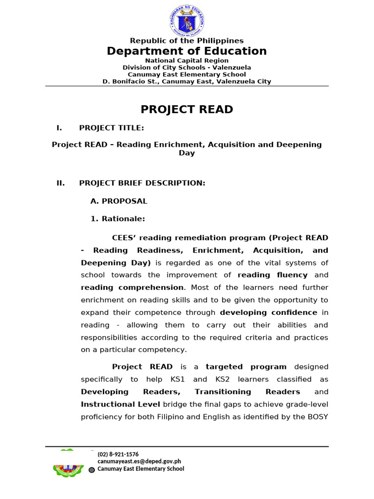 Project Read (1) | PDF | Reading Comprehension | Learning