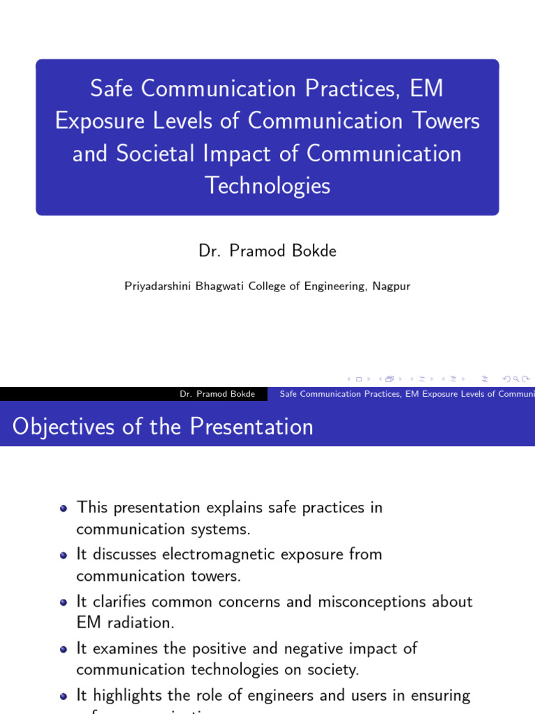 Safe Communication Practices & EM Exposure | PDF | Radio ...
