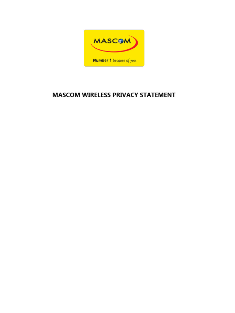 Mascom Wireless Privacy Statement | PDF | Http Cookie | Privacy