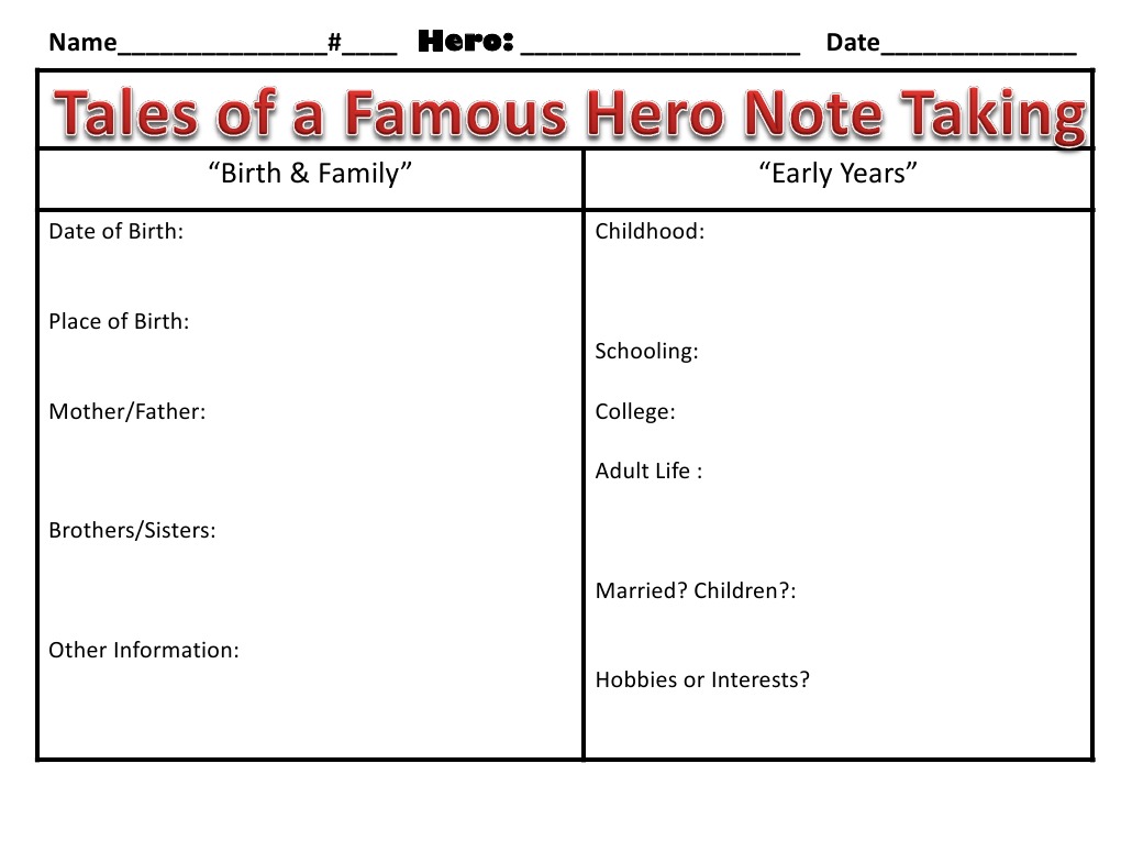 Hero Biography Template Guide | PDF