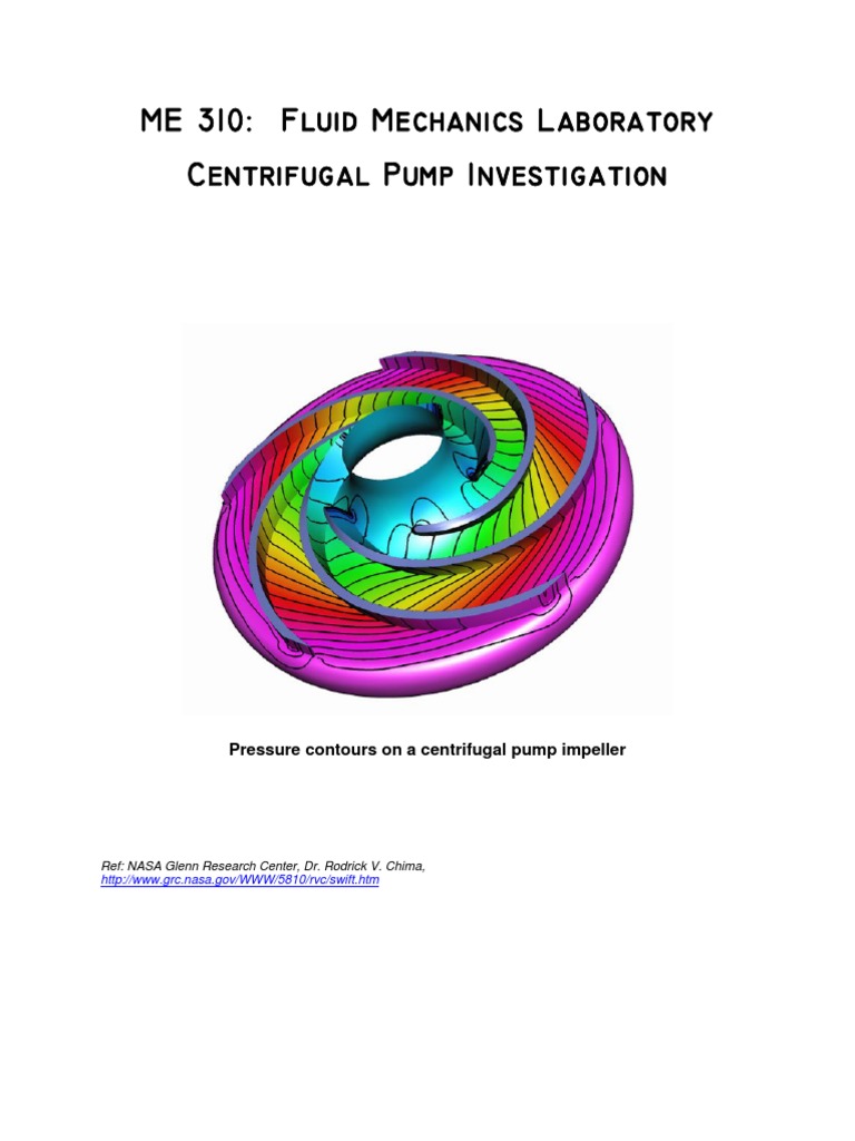 ME 310: Fluid Mechanics Laboratory Centrifugal Pump Investigation | PDF ...