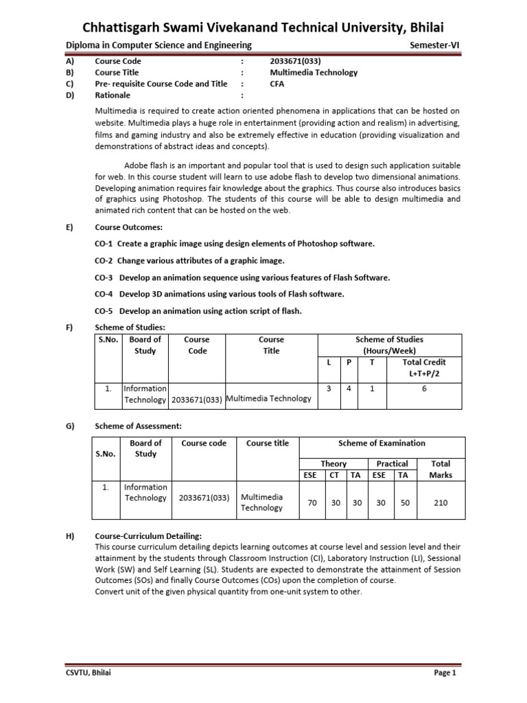 CSE_6_Sem_Syllabus | PDF | Cloud Computing | Action Script