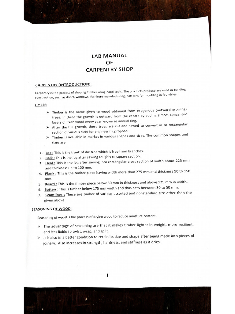 Carpentry manual | PDF