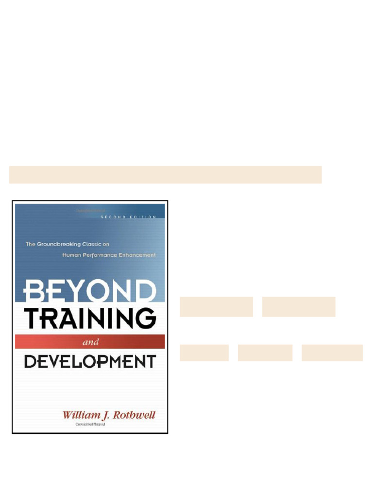 (Ebook) Beyond Training and Development: The Groundbreaking Classic on ...