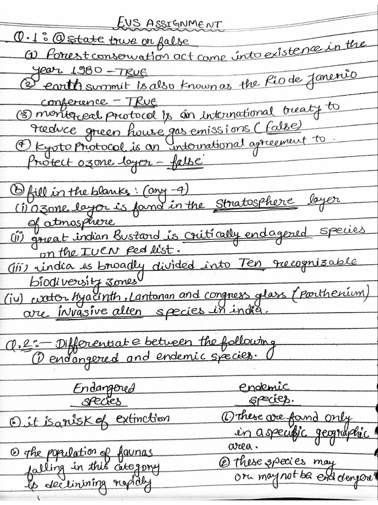 Evs Assignment 13306 | PDF