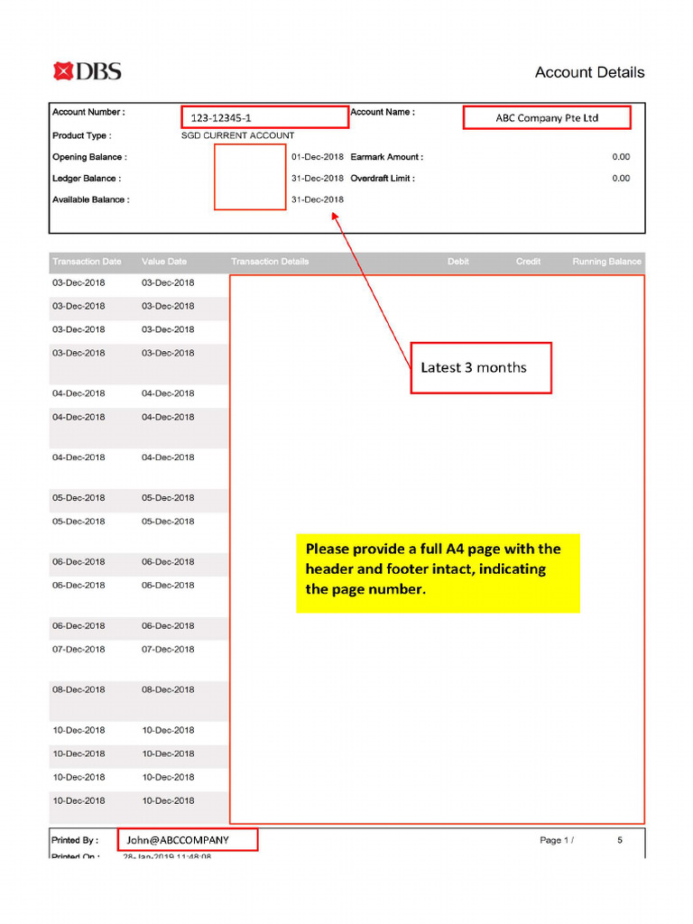 Sample Bank Statements | PDF