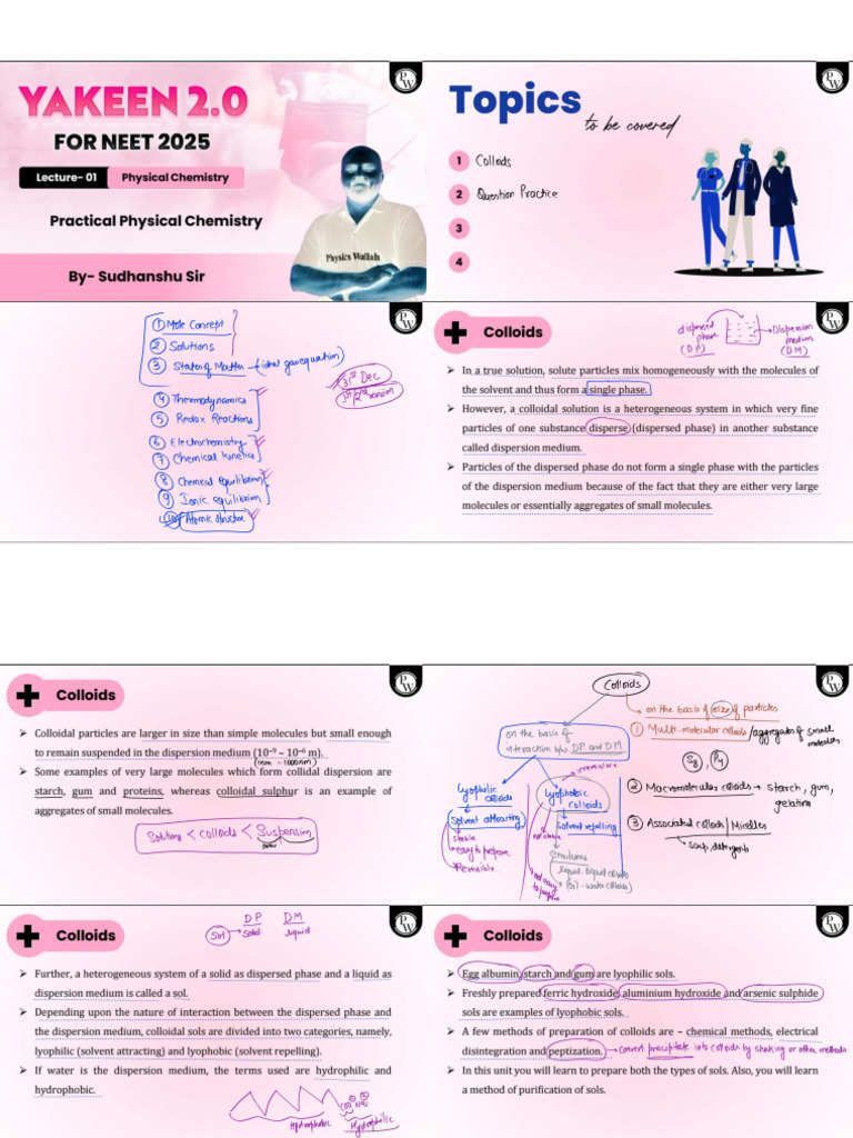 Practical Physical Chemistry Printable Notes by @morphinee28 | PDF