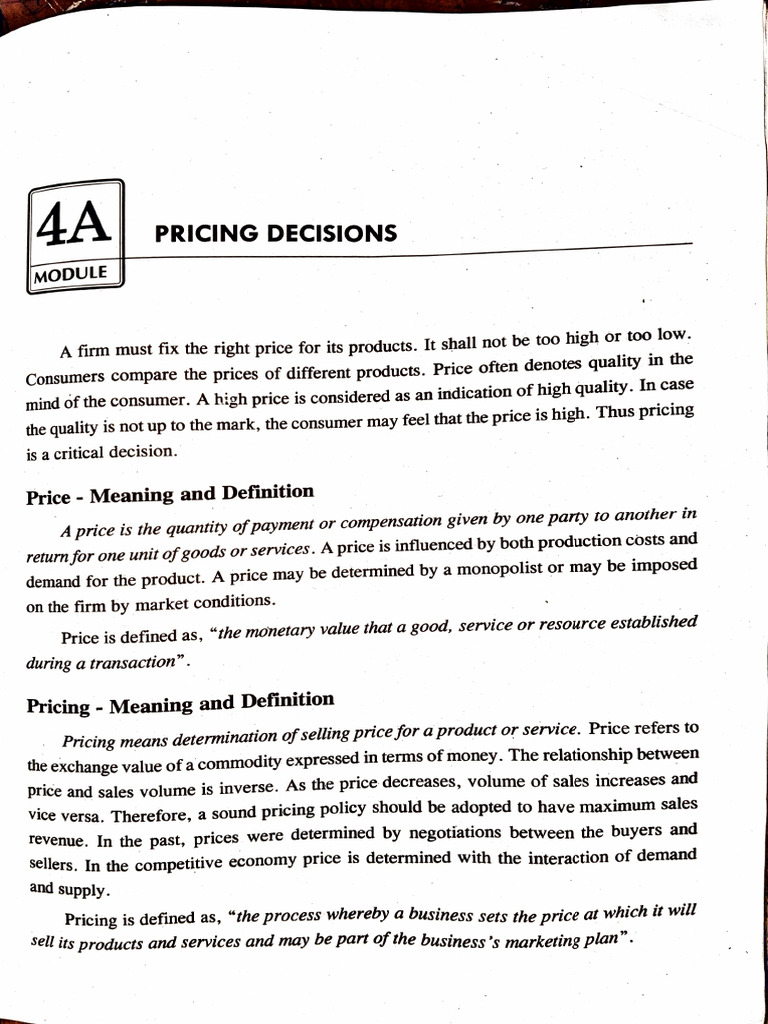 Effective Pricing Decisions Explained | PDF | Pricing | Demand