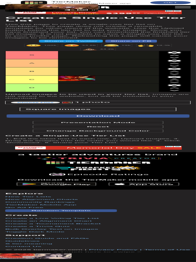 Create Custom Tier Lists Easily | PDF
