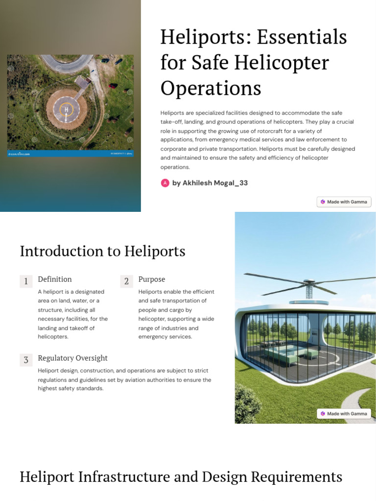 Heliport Safety and Design Essentials | PDF | Emergency | Safety