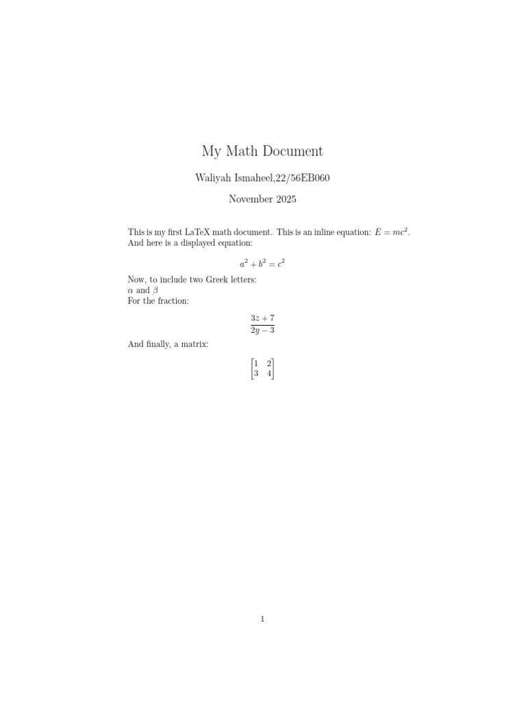 My Math Document | PDF
