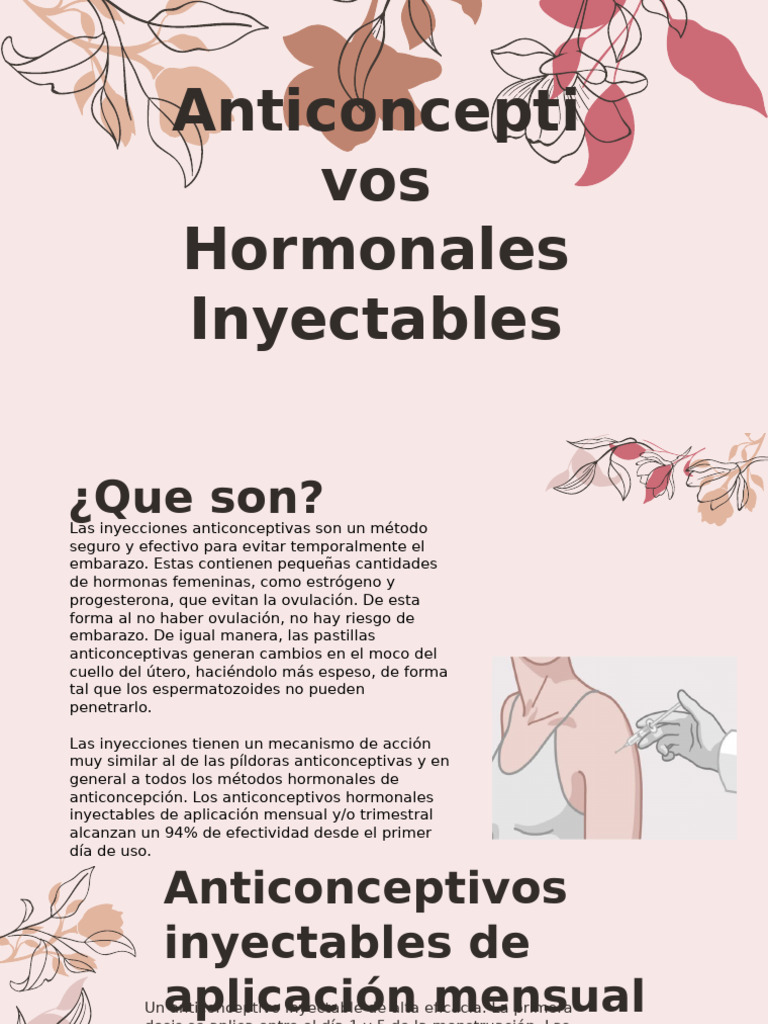 Metodos Anticonceptivos Inyectables - Copia | PDF | Control de la ...