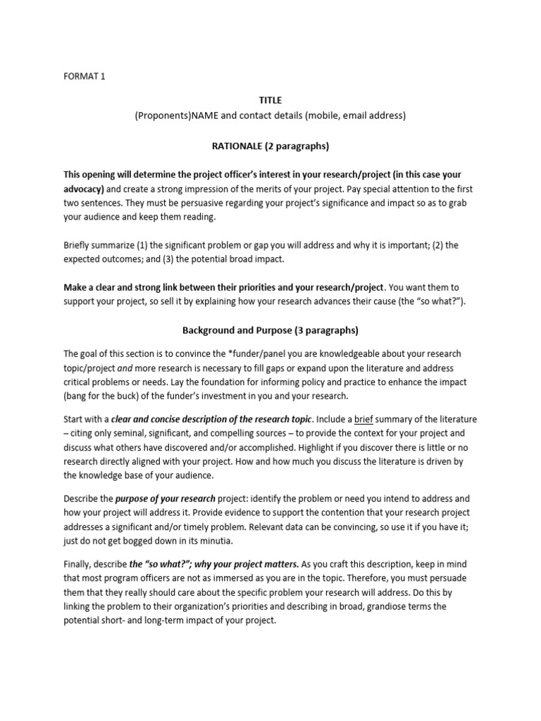 Research Project Proposal Guidelines | PDF | Methodology | Cognition