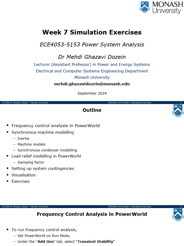 Power System Simulation Exercises | PDF | Simulation | Electricity