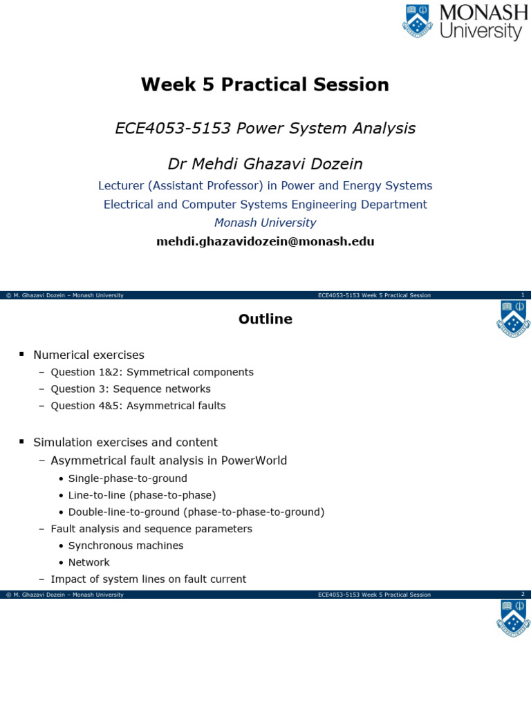 Power System Fault Analysis Exercises | PDF | Capacitor | Electric Power