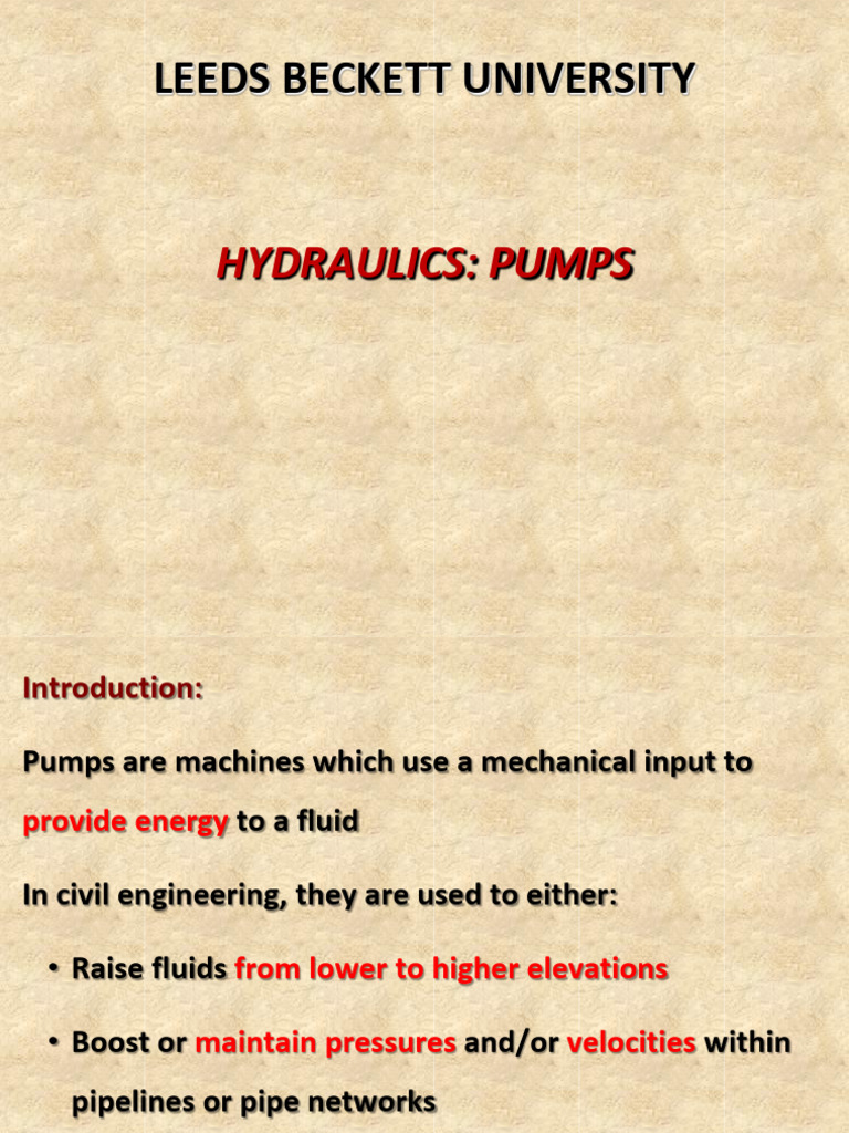 Overview of Hydraulic Pumps in Engineering | PDF | Pump | Chemical ...
