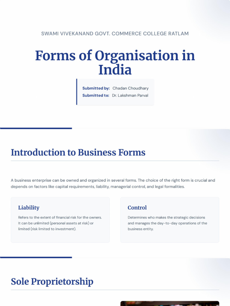 Forms of Organisation in India | PDF