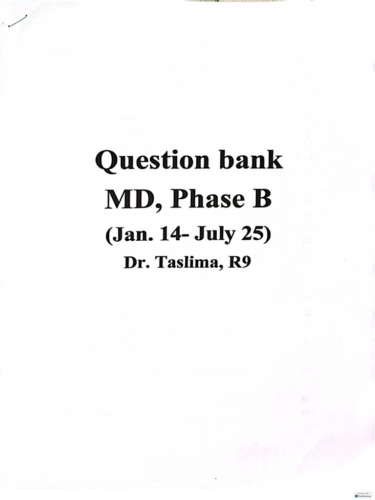 Phase B Written Questions | PDF