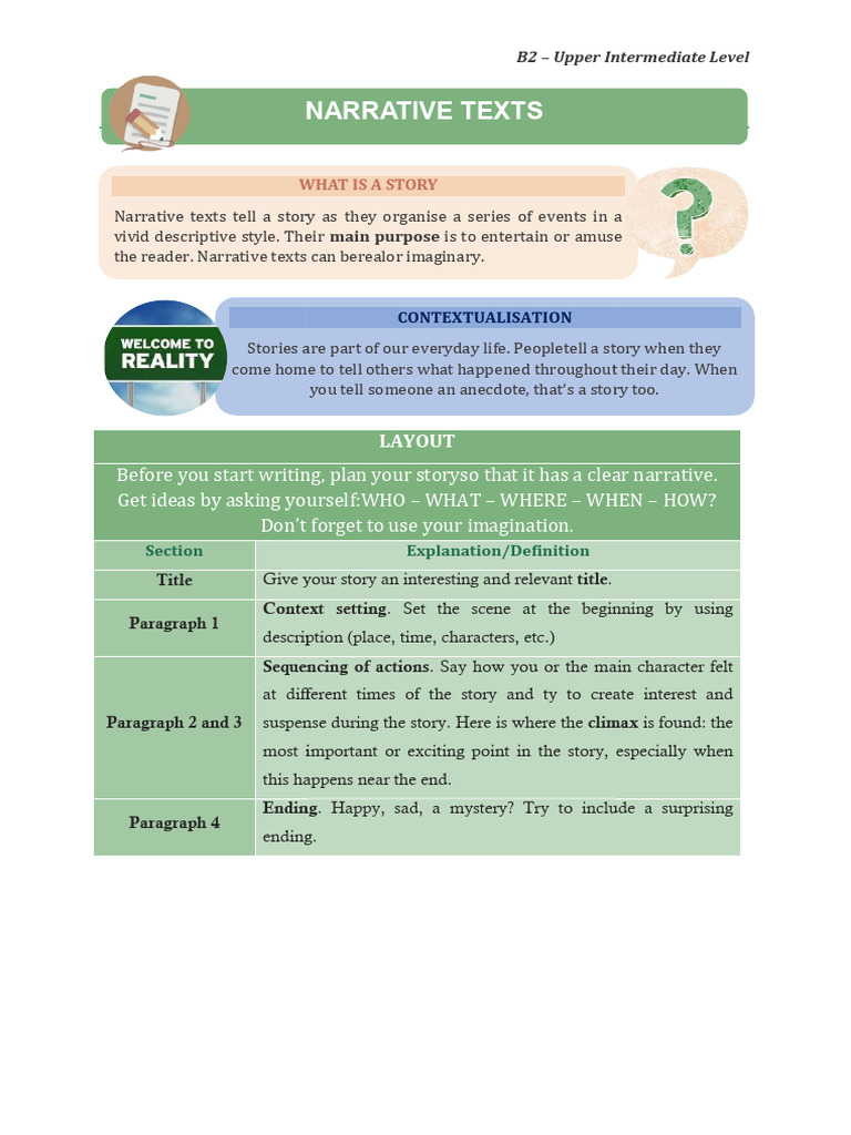 Narrative Texts | PDF | Narrative | Grammar