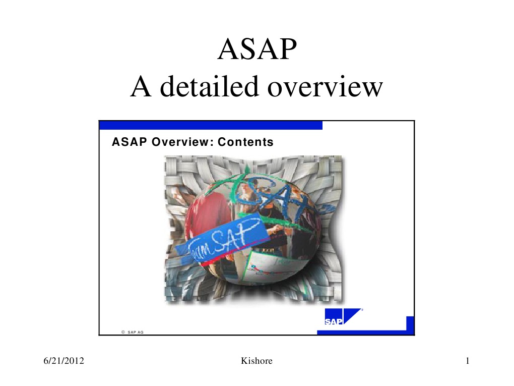 Asap A Detailed Overview | PDF | Implementation | Sap Se