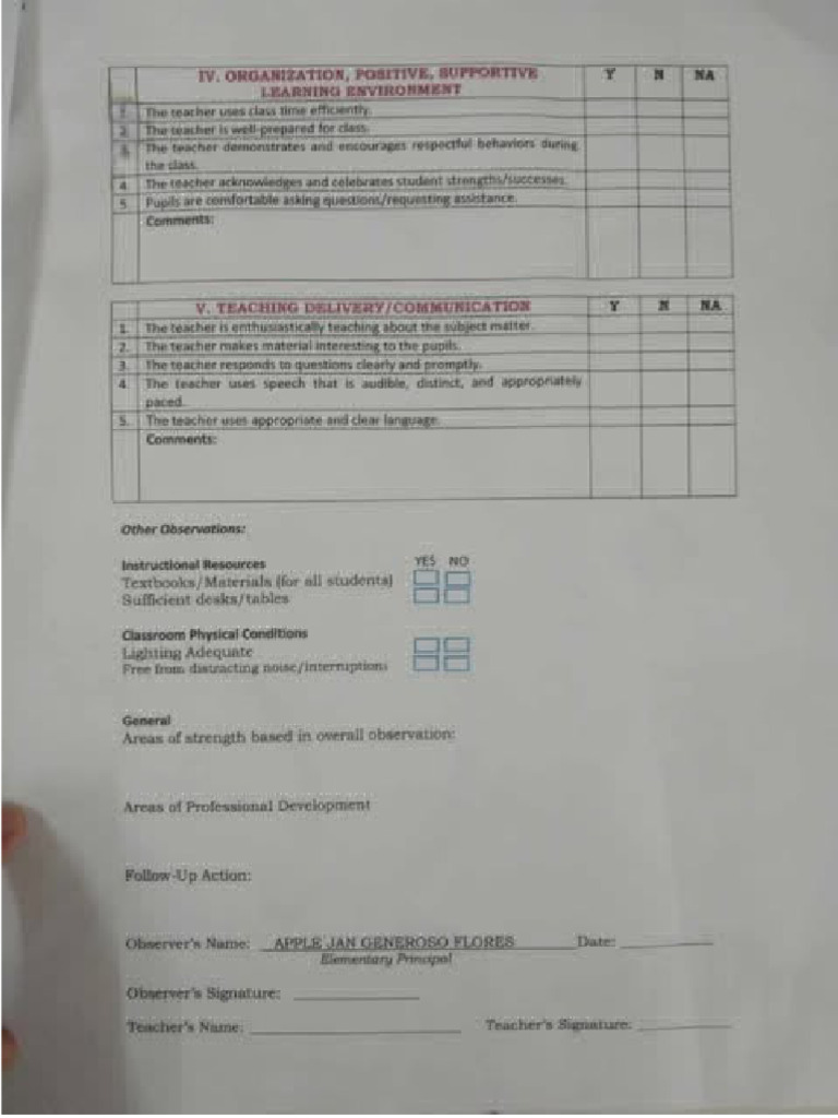 Rating Sheets | PDF