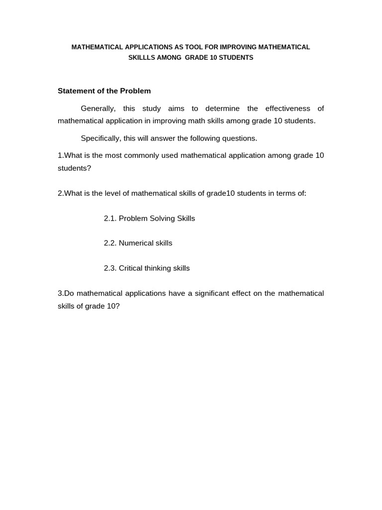 SOP-QUESTIONNAIRE | PDF | Mathematics | Numbers
