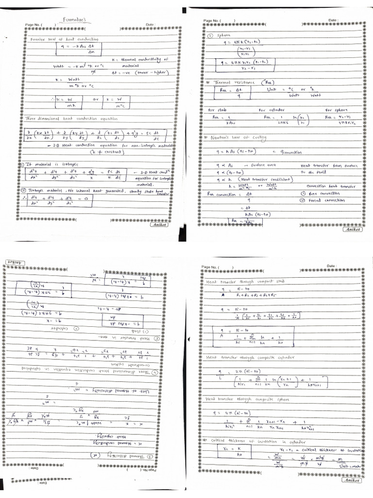 HT Formulas | PDF