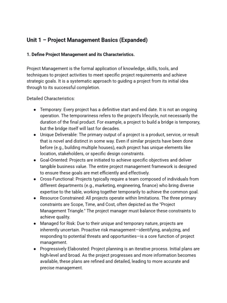 Project Management Basics Explained | PDF | Project Management | Six Sigma