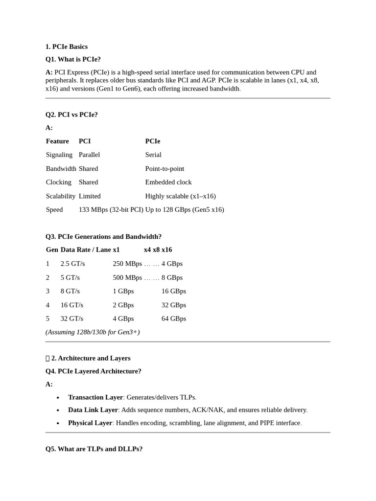 PCIe Protocol Overview and Insights | PDF | Computer Data | Electronics