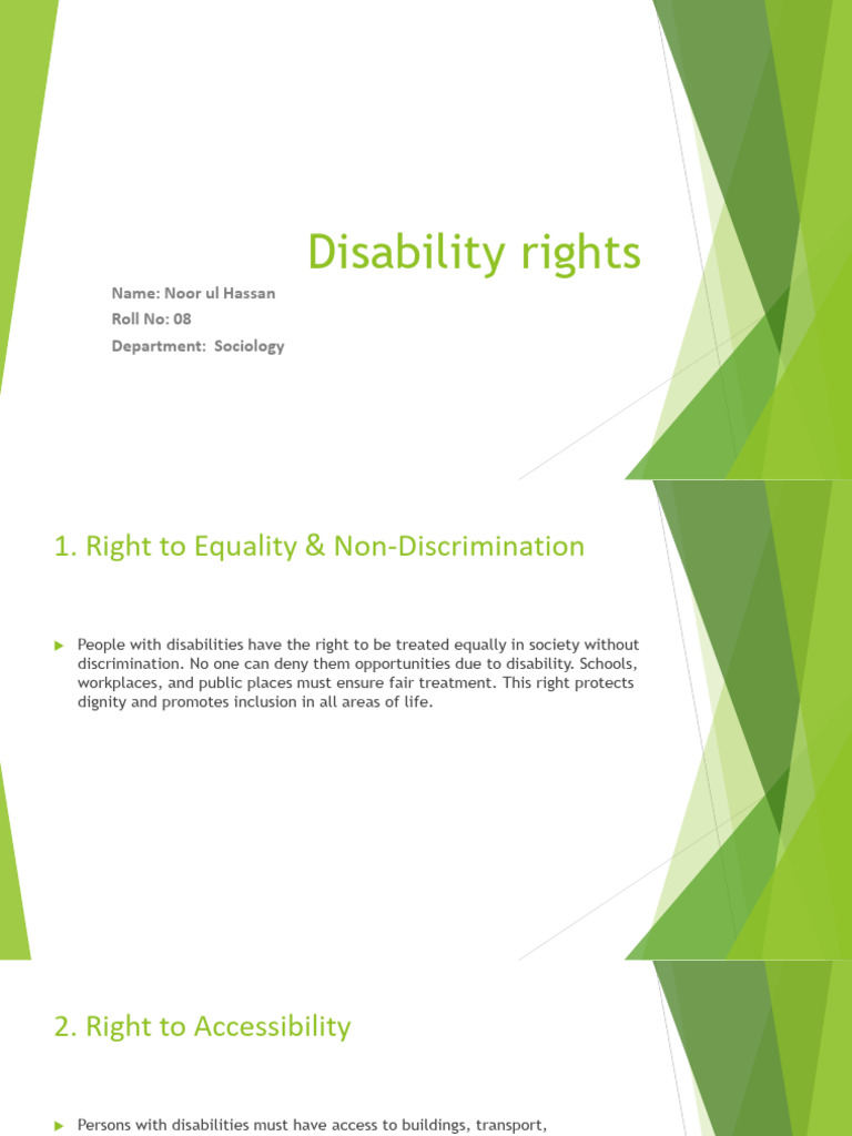 Key Disability Rights Explained | PDF